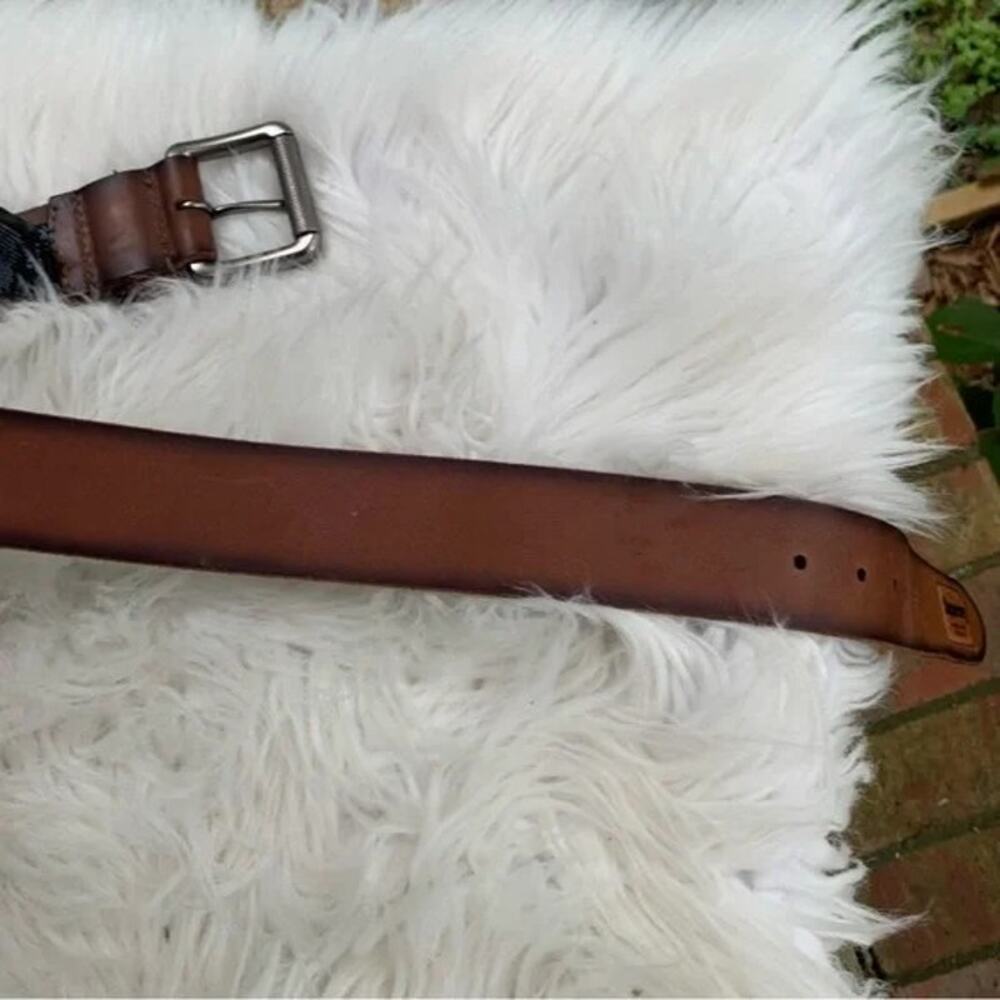 Superdry Men’s Brown Leather Belt Size Medium - Picture 5 of 8
